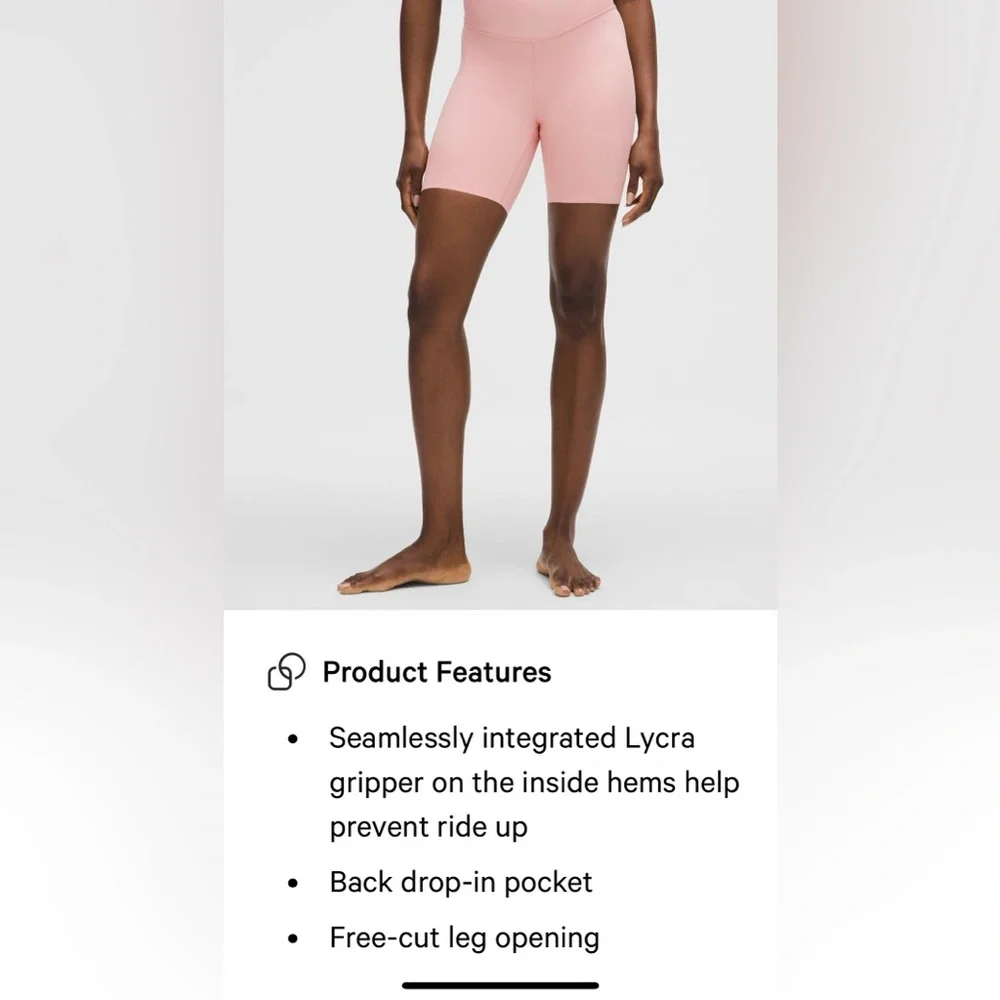 Lululemon Wunder Under Yoga Pink Haze High Rise Short 6 inch - Picture 7 of 10